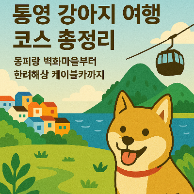 통영 강아지 여행 코스 총정리 – 동피랑 벽화마을부터 한려해상 케이블카까지