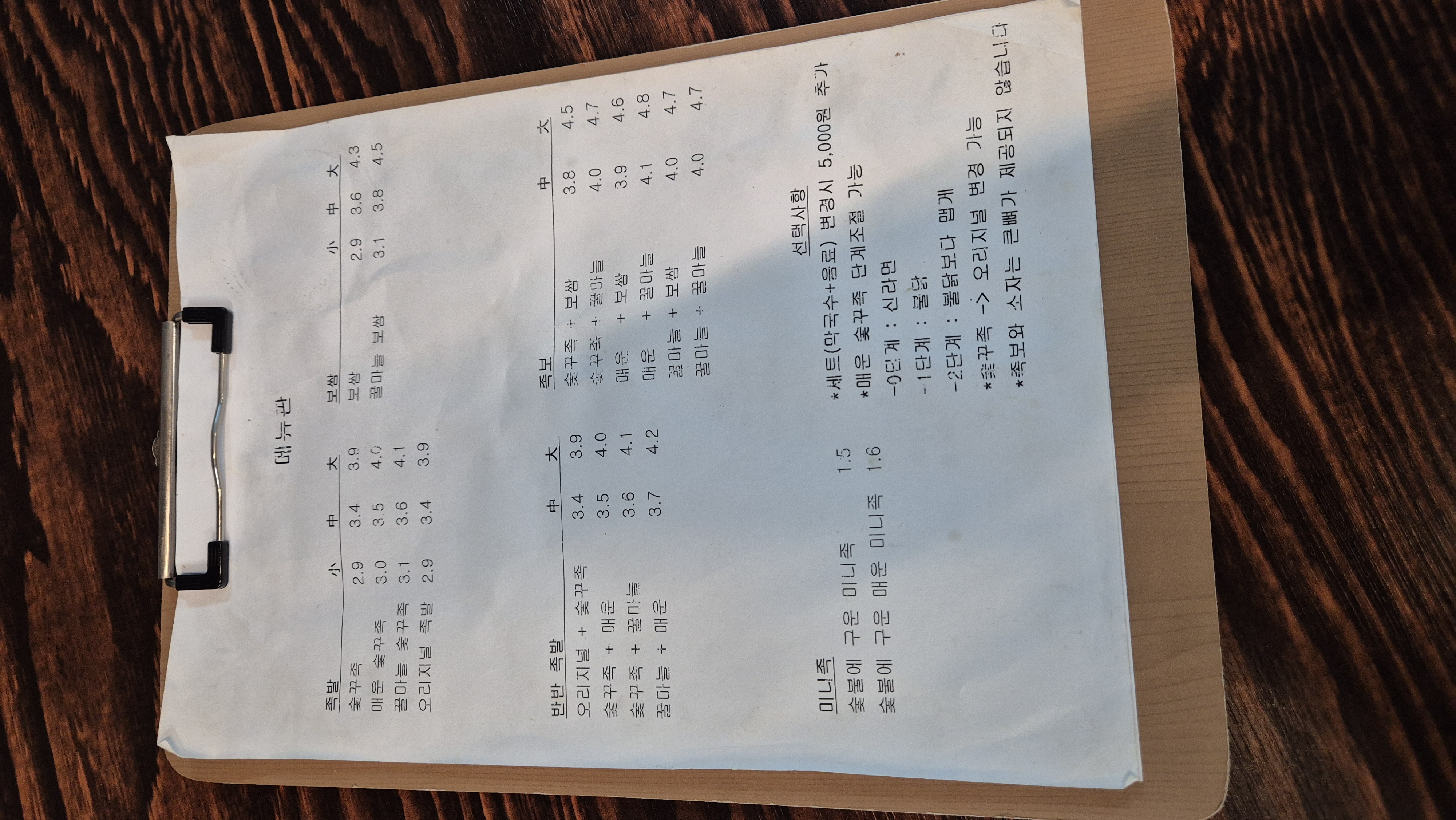 원내동 맛집 숯꾸족 메뉴판