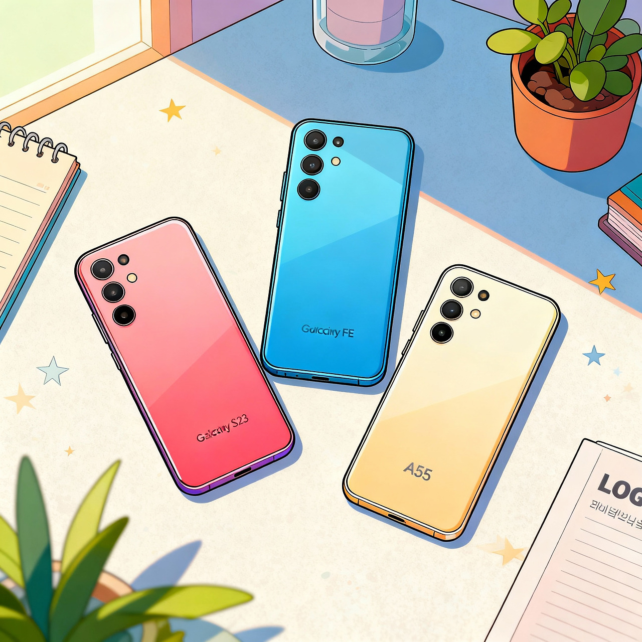 갤럭시 S23 vs S23 FE vs A55 비교! 당신에게 '딱' 맞는 스마트폰은?