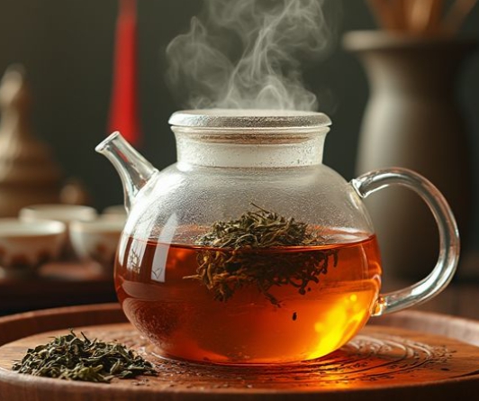 한국의 떡 종류 꿀떡-녹차