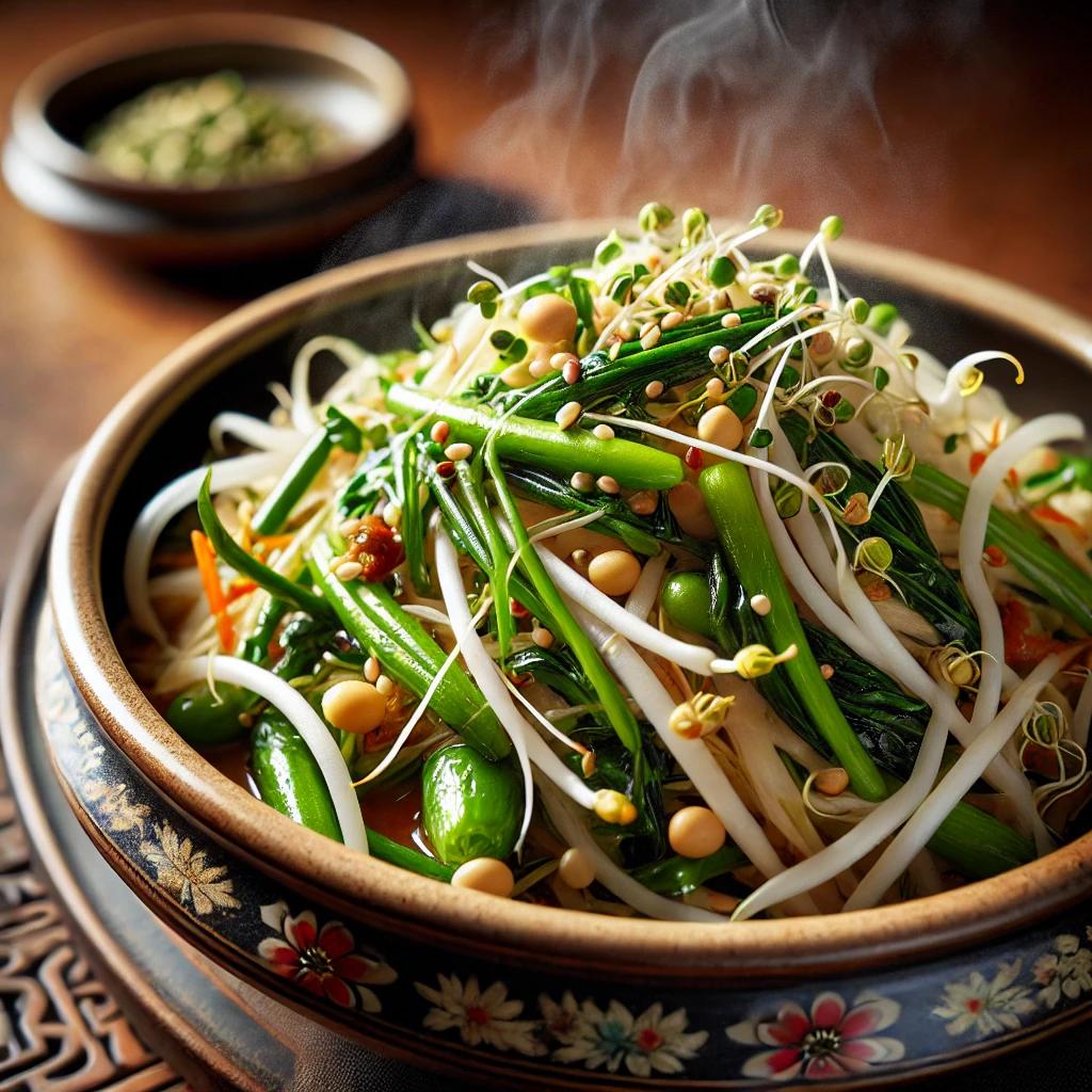 부추 잡채 콩나물 잡채만드는법 간단 잡채만들기