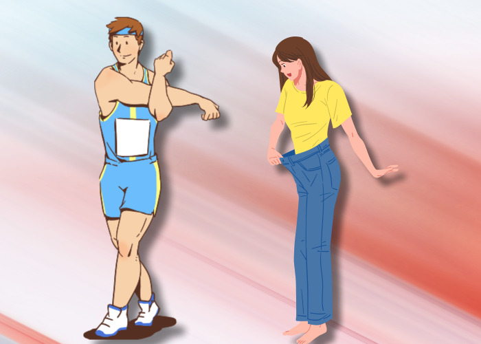 체중이-감량된-모습을-기뻐하는-사람