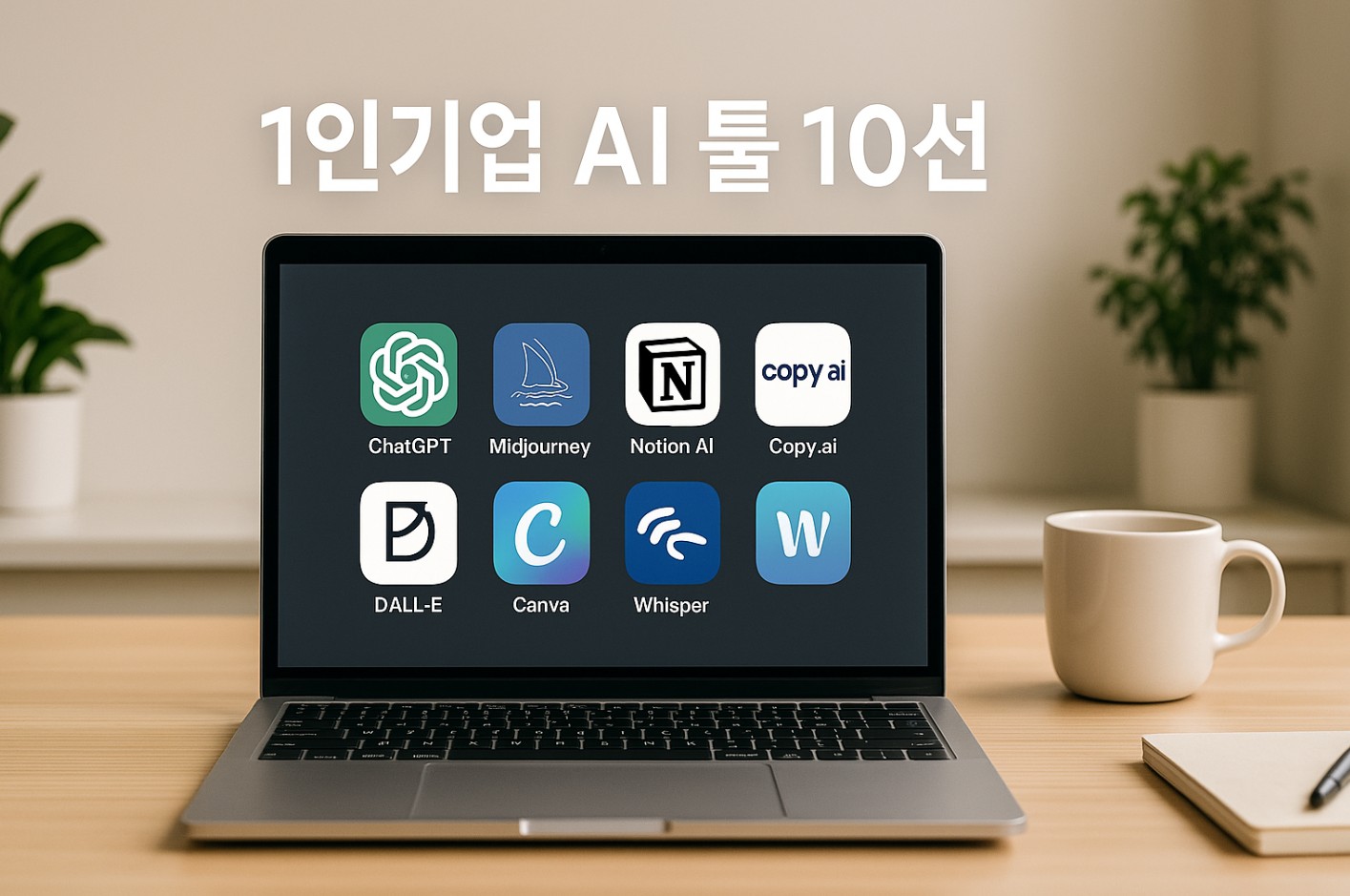 1인기업에 유용한 AI 툴 10가지 (업무자동화, 콘텐츠생산성, 실전활용)