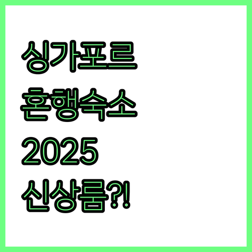 싱가포르 혼자 여행 숙소 추천 이비스..