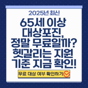 65세 이상 대상포진 무료접종 가능 여부와 지자체 지원 안내