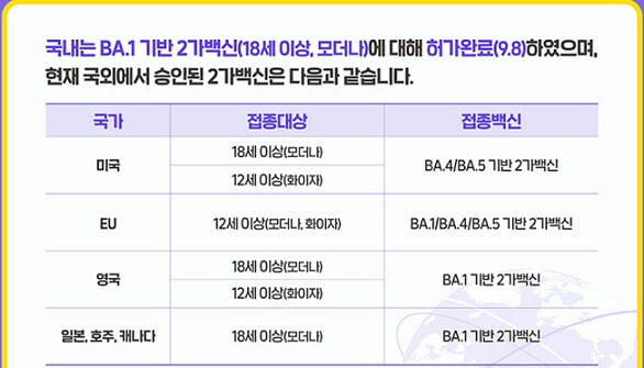 국내외-2가백신-허가및도입-비교