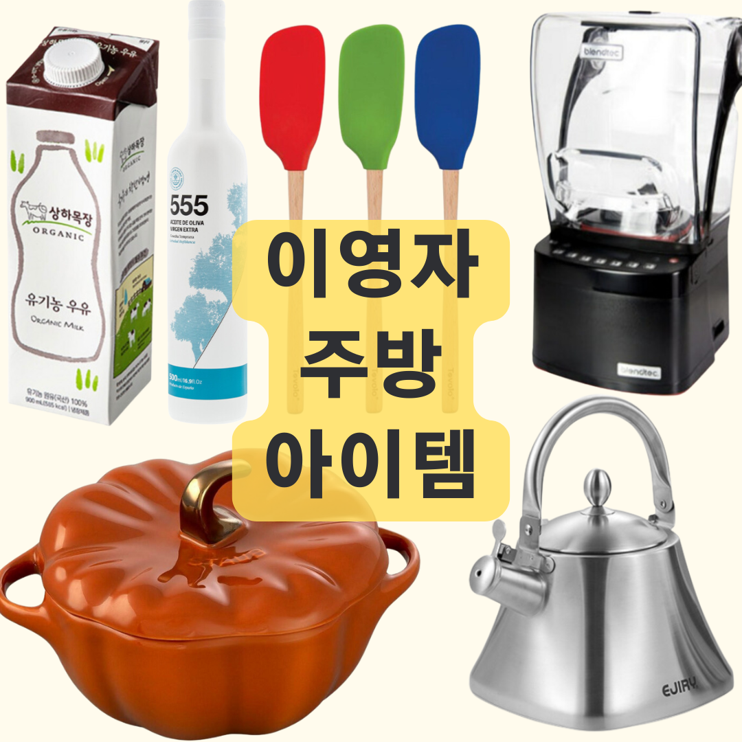 이영자 냄비 주전자 믹서기 주걱 올리브오일 우유 주방 아이템 추천 유튜브 정보