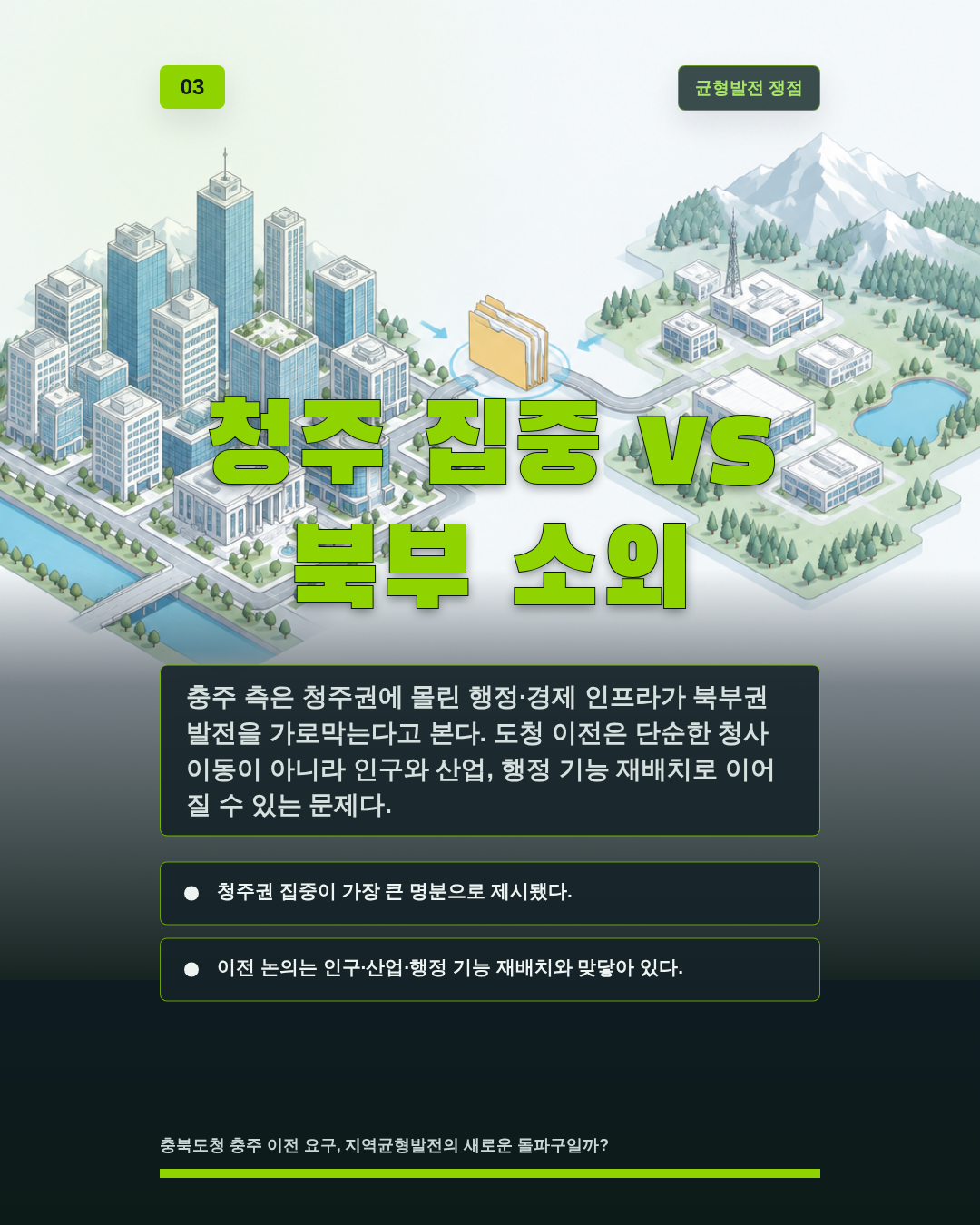 청주 집중 vs 북부 소외