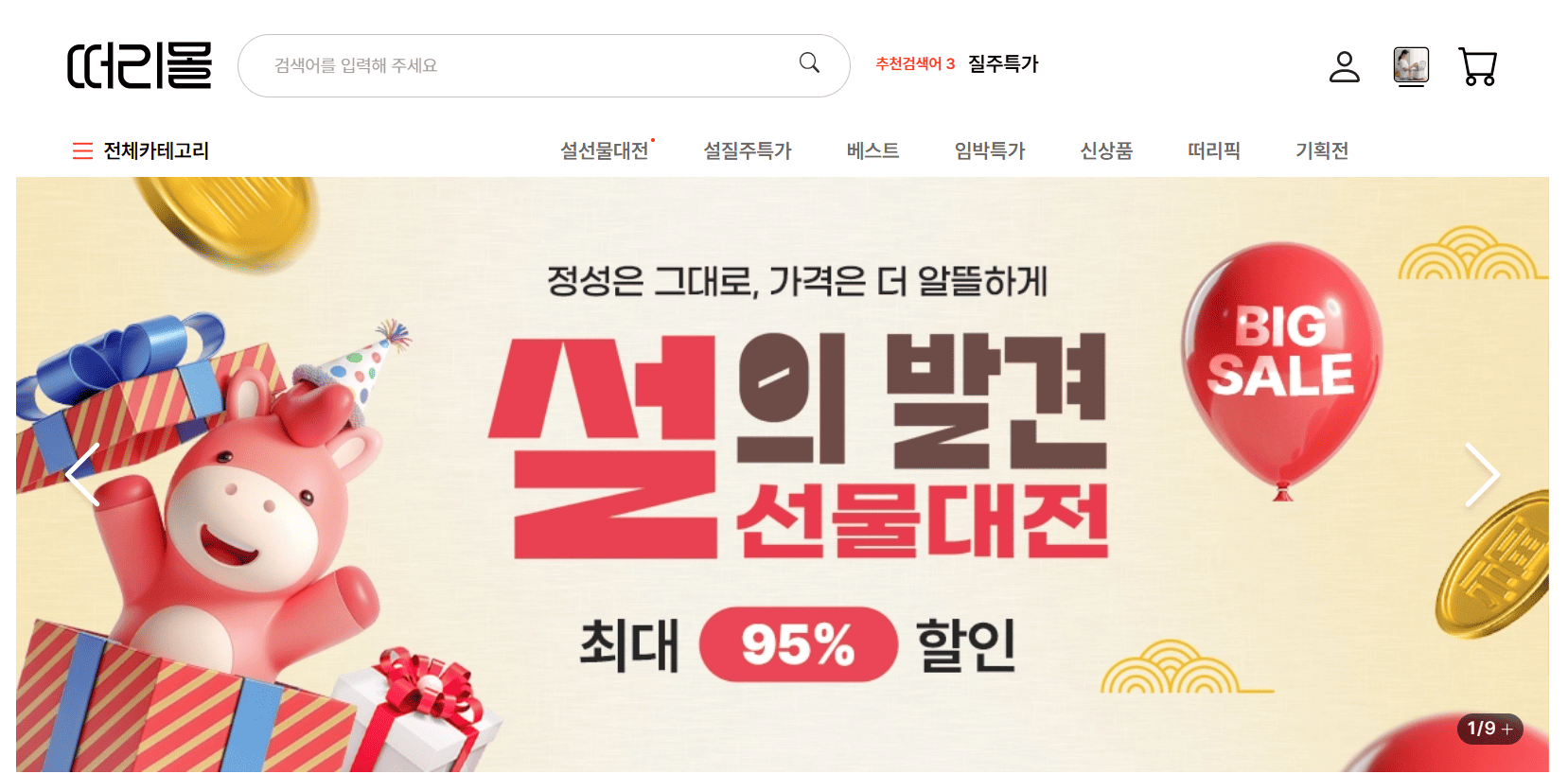 떠리몰 홈페이지 이미지