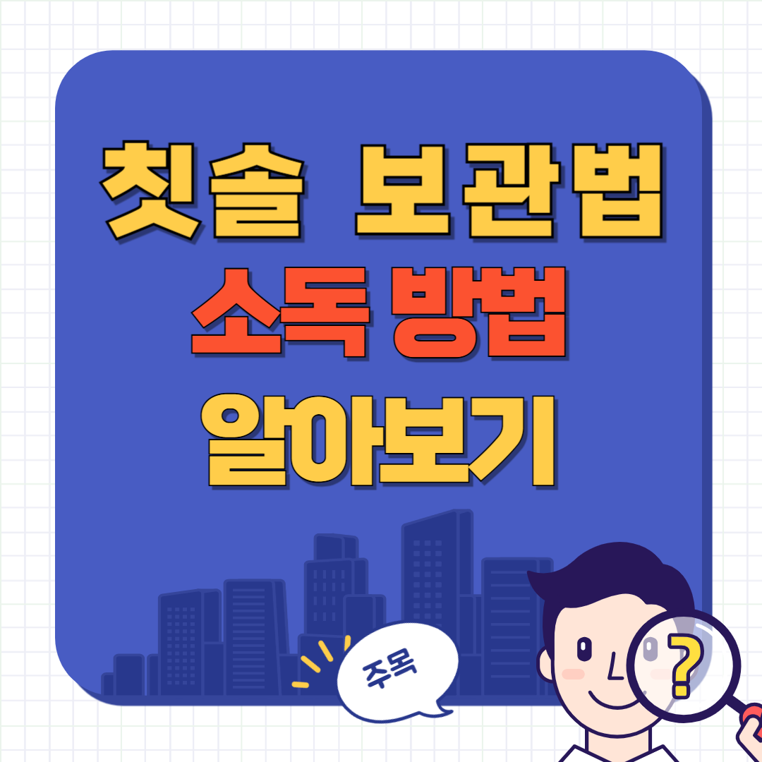 칫솔 보관 법