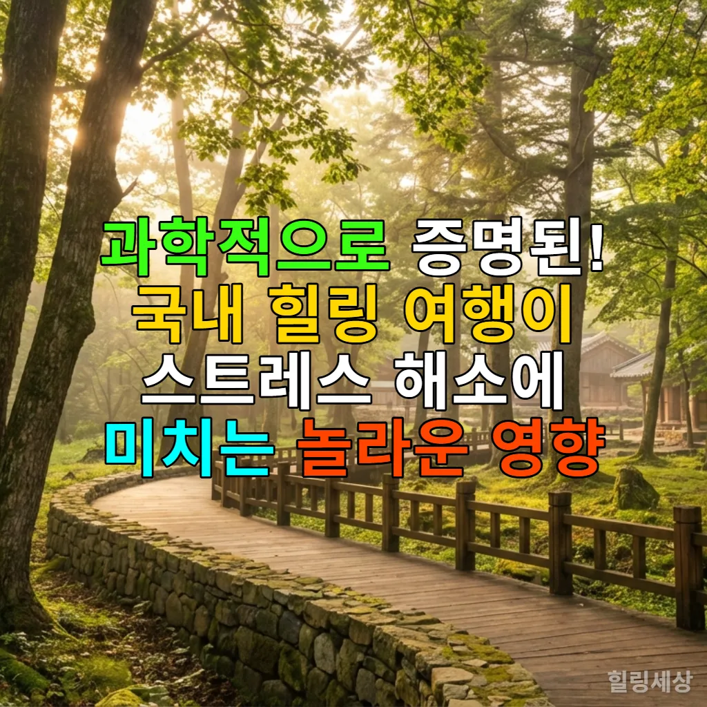 울창한 한국의 숲길을 걷는 사람의 뒷모습. 햇살이 나뭇잎 사이로 부드럽게 쏟아지고, 숲의 고요함이 느껴지는 풍경.