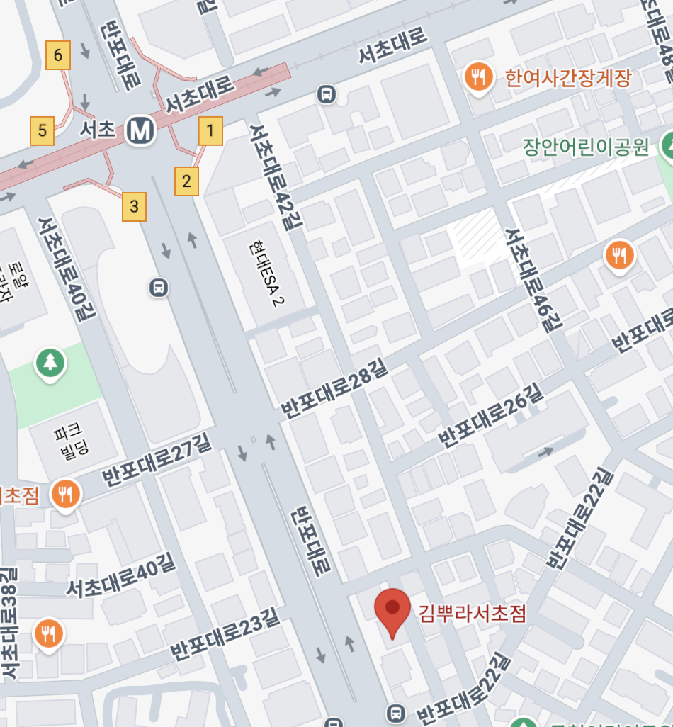 착한초밥 (김뿌라 서초점) 위치 지도 : 서초역 초밥 맛집 베스트 3