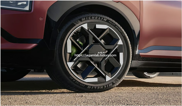 EV5 GT 20인치 전면가공 휠 디자인 및 타이어 규격
