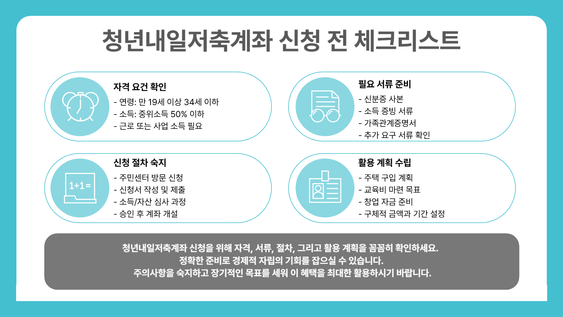 청년내일저축계좌 신청 방법 총정리