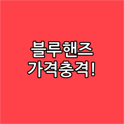 블루핸즈 엔진오일 교체비용 차종별 비..