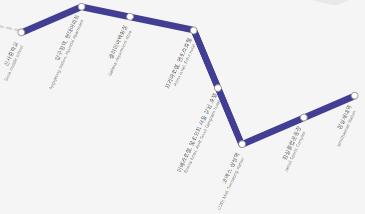 6006번 공항 리무진 버스 전체 노선도