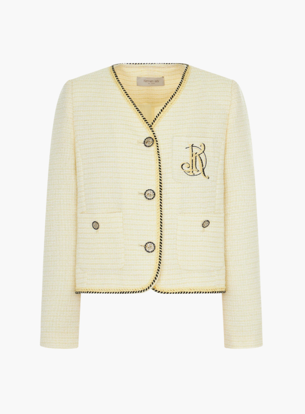 {자켓} 붉은 진주 12회 :: 천희주(최유나) / 케네스레이디 KENNETH LADY 옐로우 트위드자켓