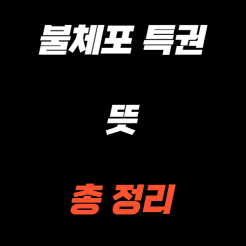 불체포 특권뜻