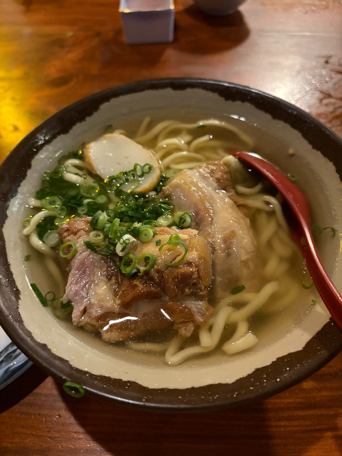 (오키나와지 요리 안가마) 국제거리 맛집! 소키소바 / 오키나와 소바 / 모즈쿠 튀김