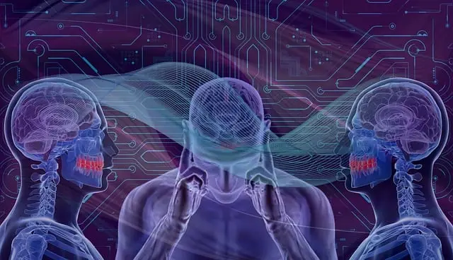 사람의-뇌에서-뇌파가-나오는-사진