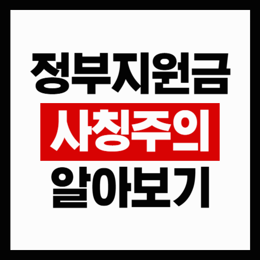 정부지원금 25만원 총정리 및 사칭 유료서비스 가입 주의