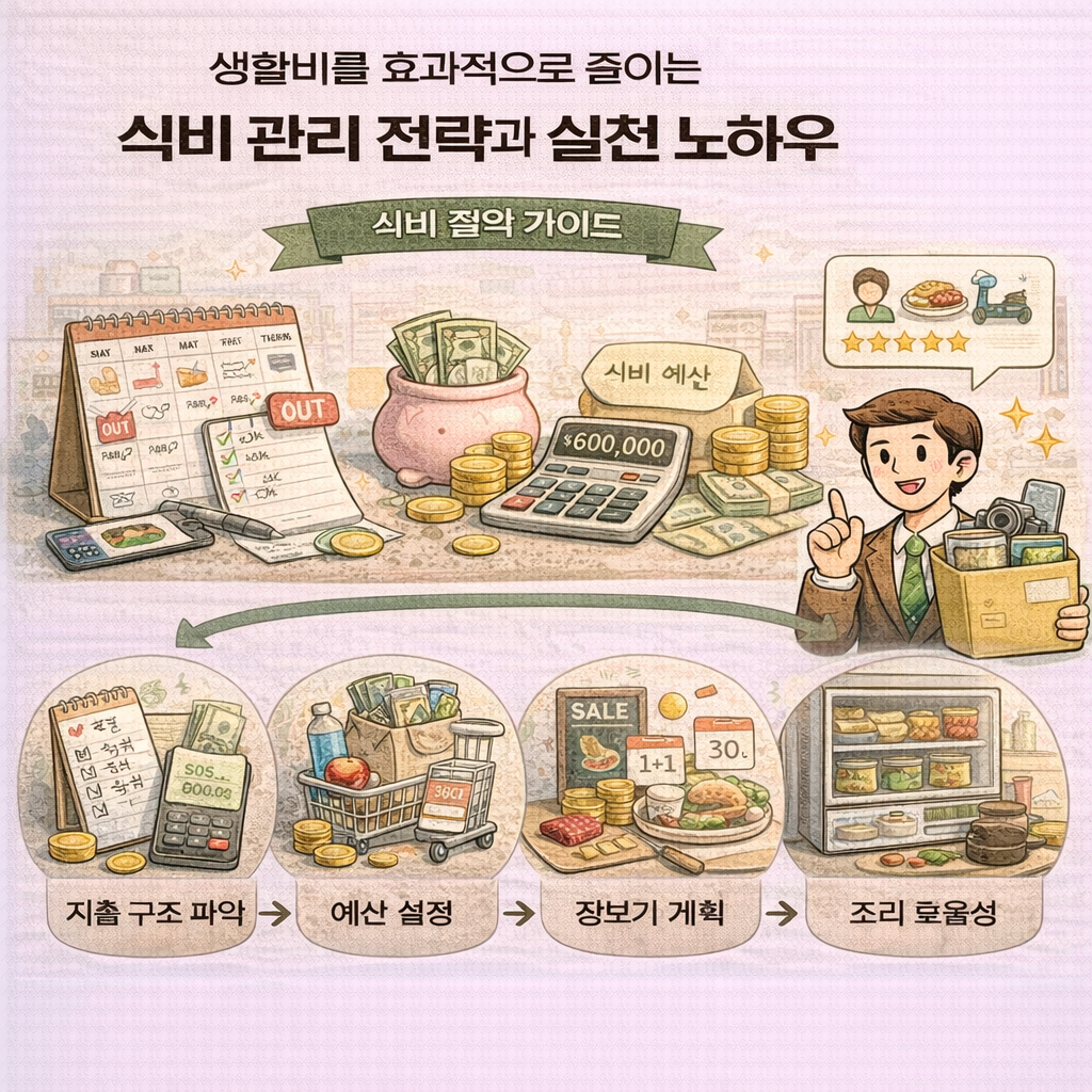 식비 전략과 팁 인포그래픽