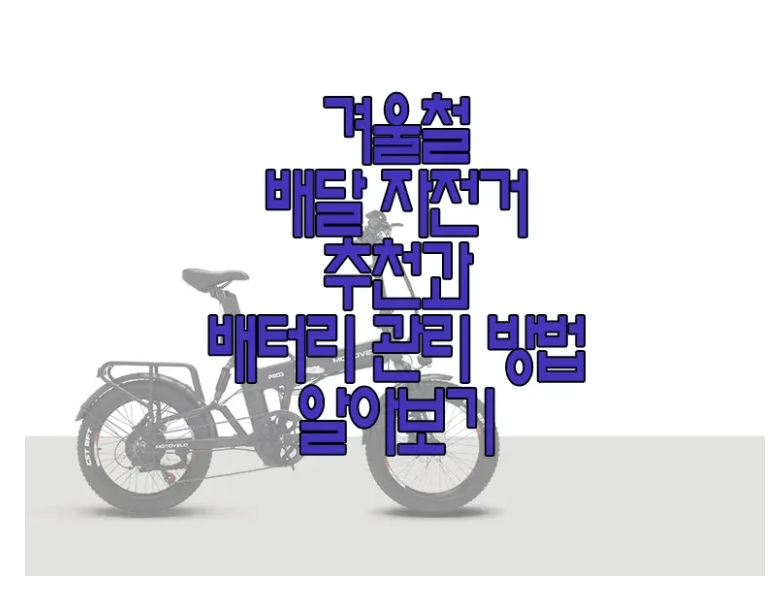 배달 자전거 추천에 관한 글 보러 가기 링크 사진