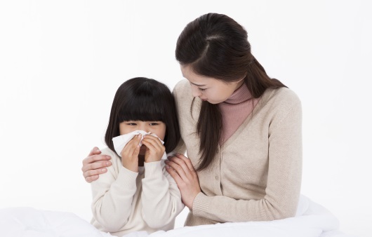 아이가 감기에 걸림
