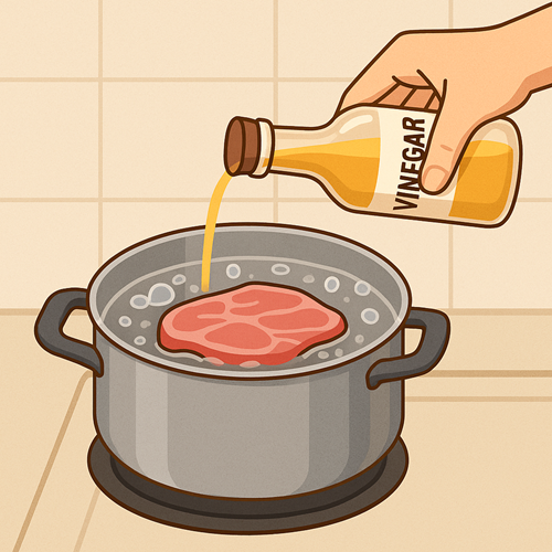 아세트산의 살균력! 욕실 청소와 고기 삶기에 딱