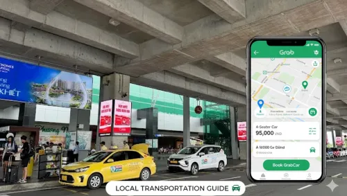 Phu Quoc Airport Grab pickup zone-PQC taxi touts warning-푸꾸옥 공항 그랩존