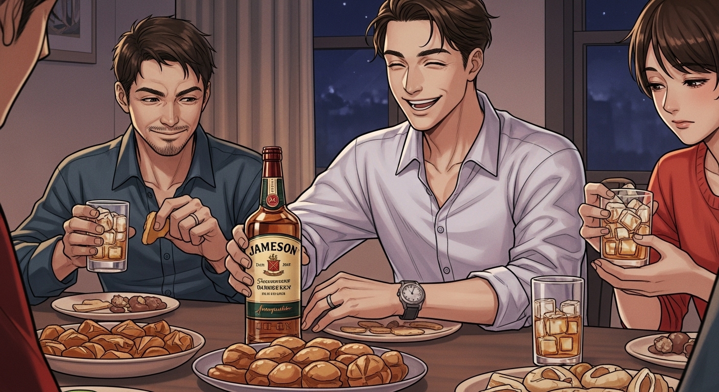 친구들과 제임슨 하이볼 파티를 즐기는 모습