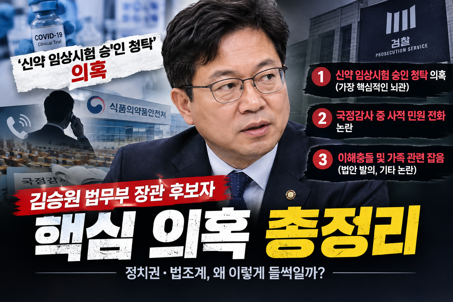 김승원 법무부 장관 후보자, 쏟아지는 의혹과 논란의 핵심 정리