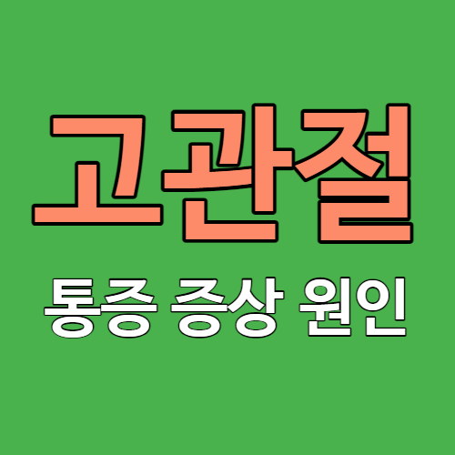 고관절 통증 증상 원인 총정리
