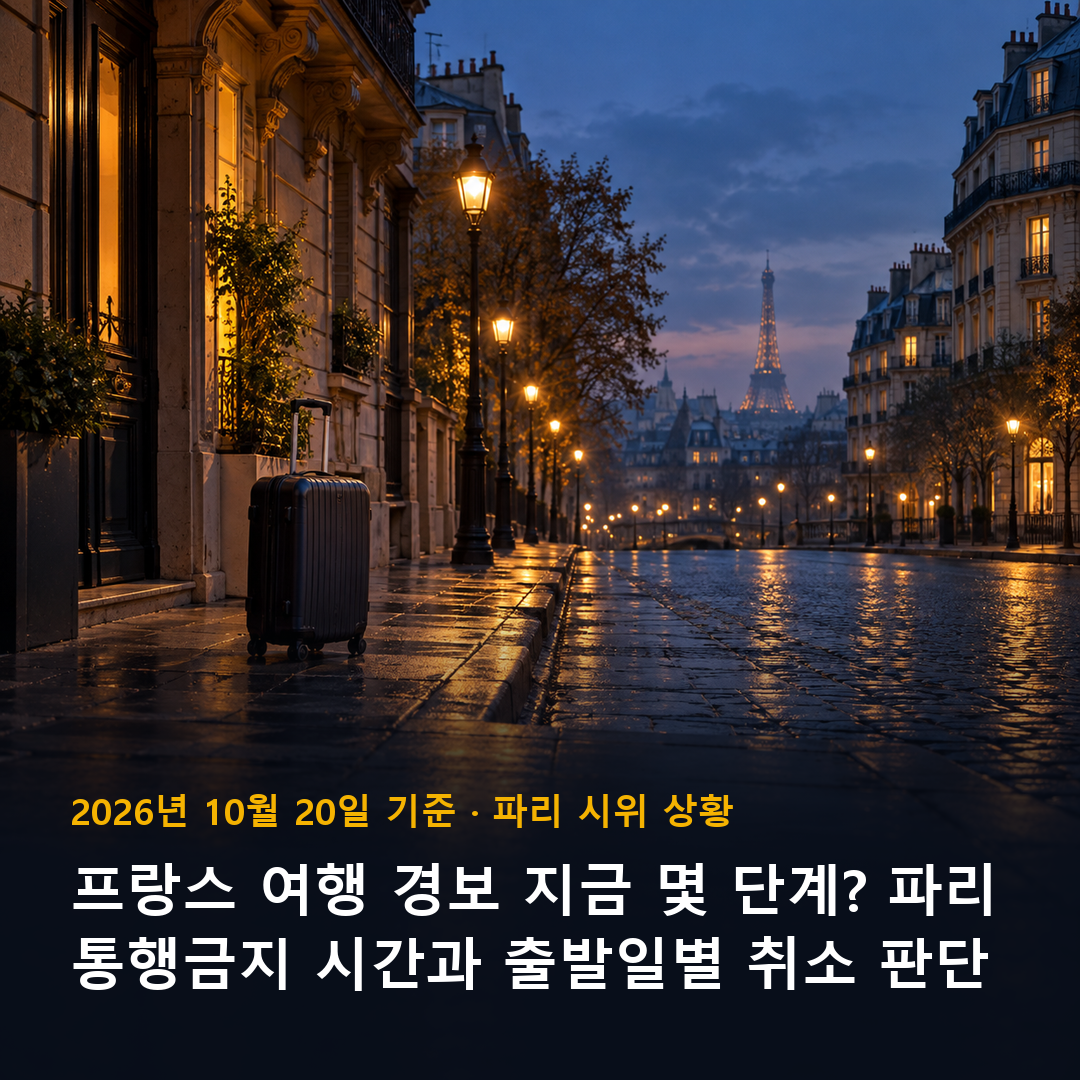 프랑스 여행 경보 파리 통행금지 표지