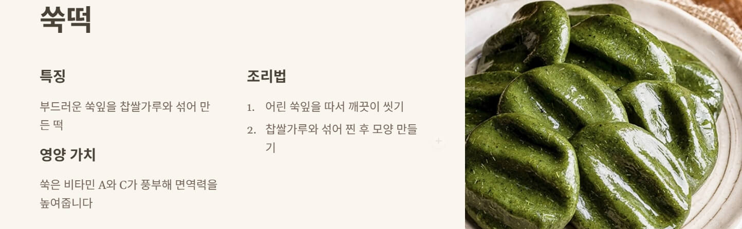 삼월 삼짇날 먹는음식