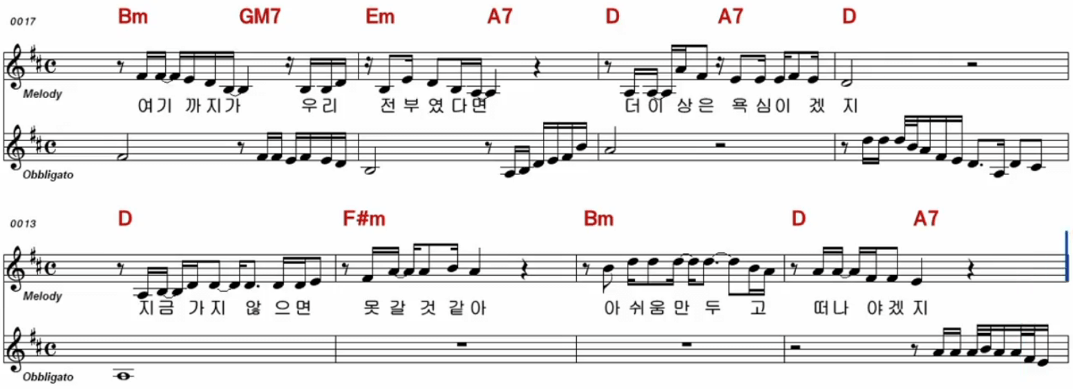 조항조 사나이 눈물 노래방 악보