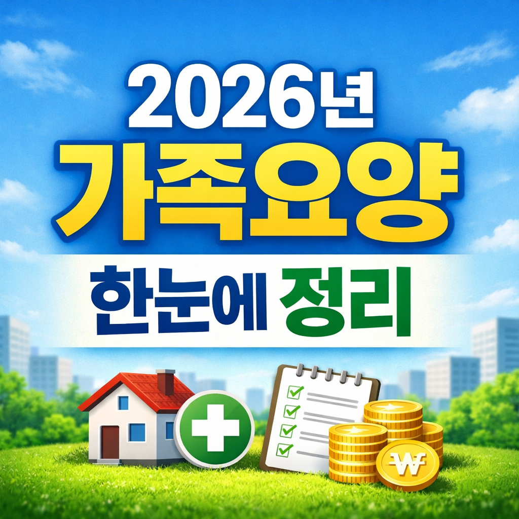 가족간병 급여ㅣ2026년 가족요양 자격&middot;신청 조건&middot;금액 정리