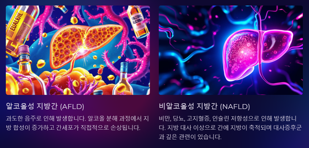 알코올성 지방간 비알코올성 지방간