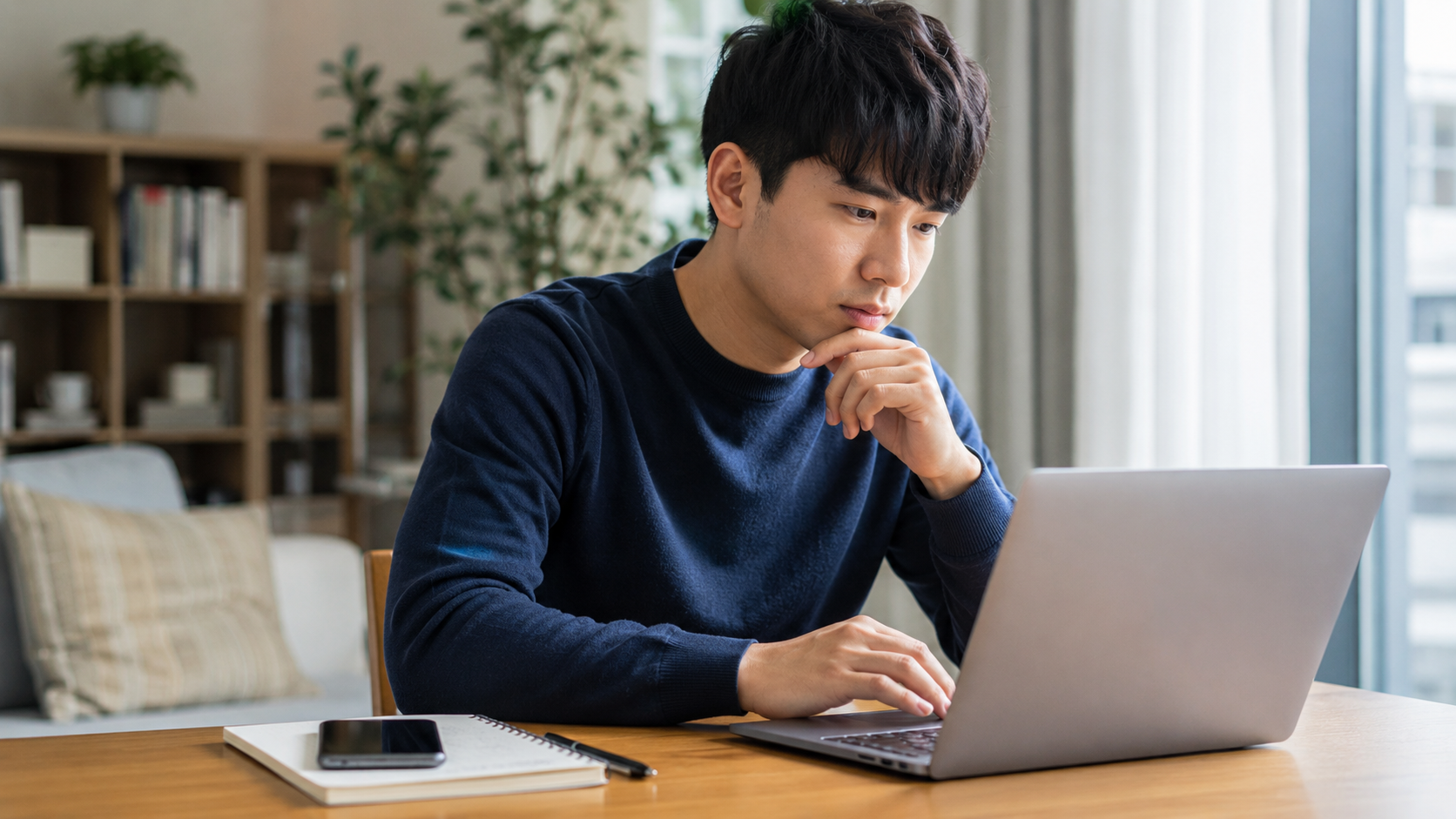 온라인 강의 결제 전 환불 조건을 확인하는 모습