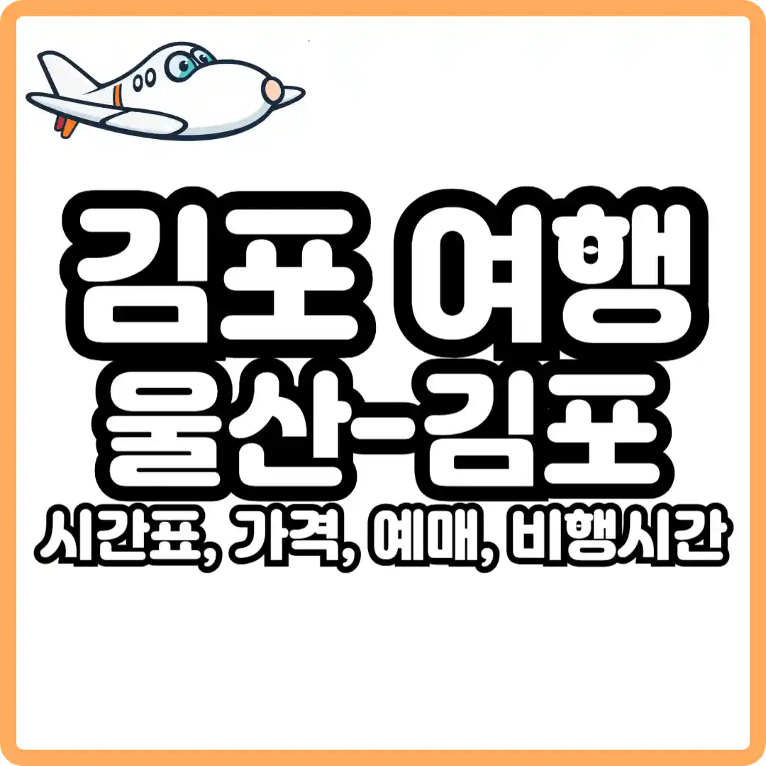 울산 김포 비행기