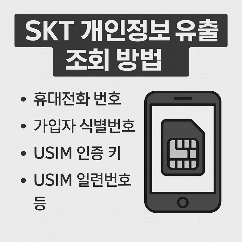 SKT 개인정보 유출 조회 
