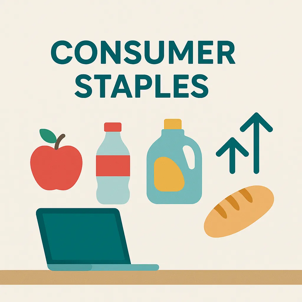 소비재 품목 아이콘이 포함된 인포그래픽