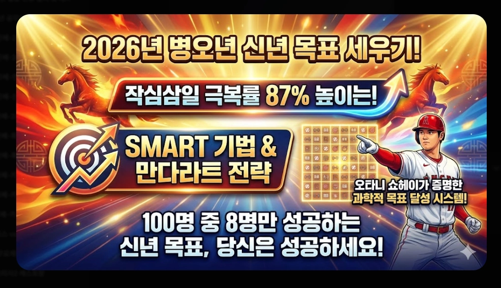 신년 목표 세우기 및 작심삼일 극복법