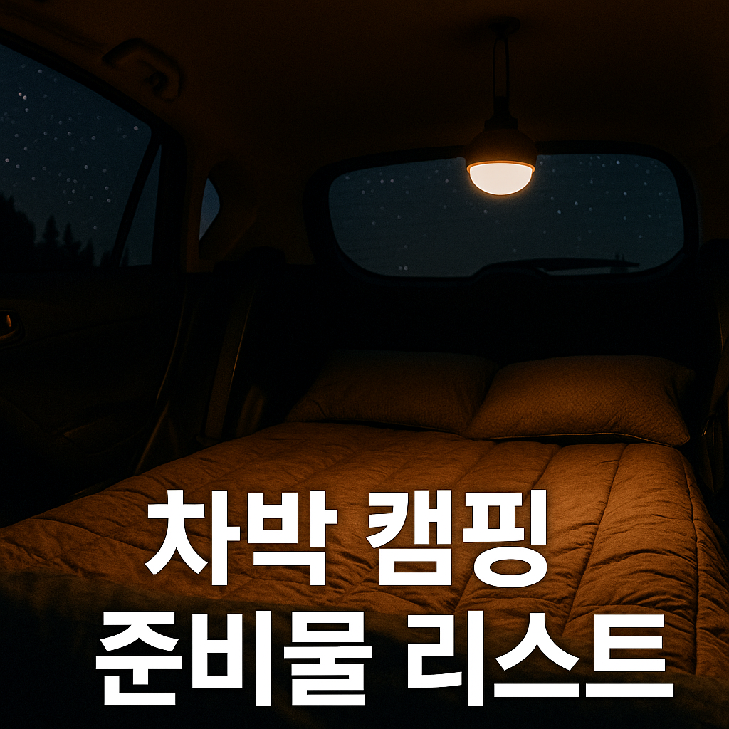 차박 캠핑 준비물