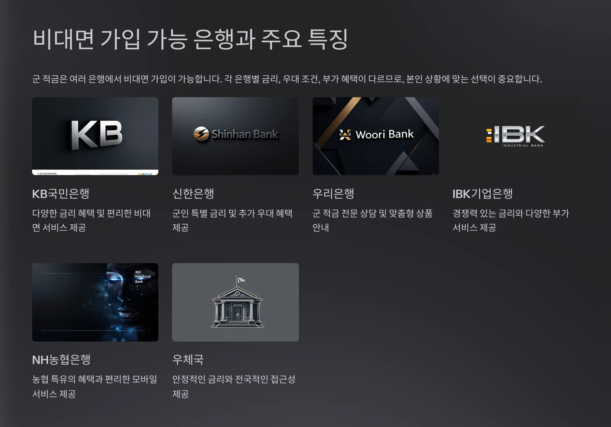 군적금 비대면 가입 가능한 은행 비교