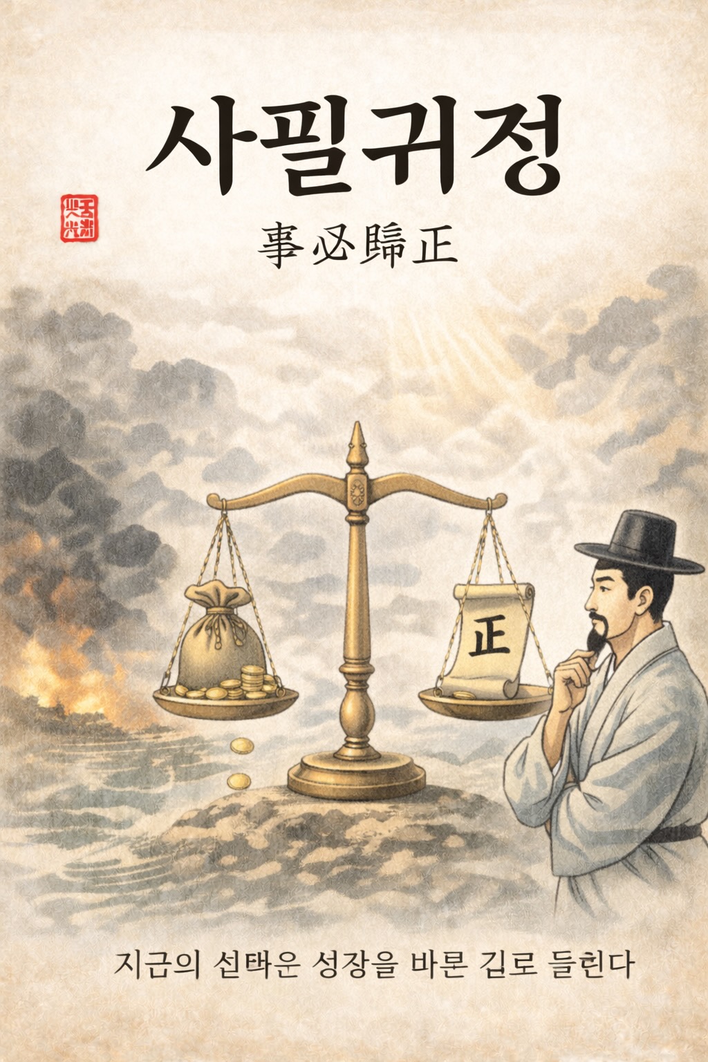 사필귀정 사자성어 이미지