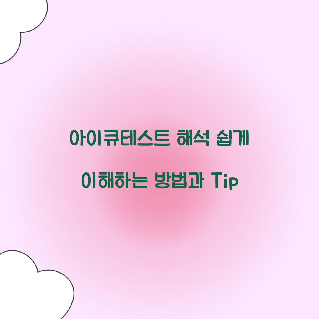 아이큐테스트 해석