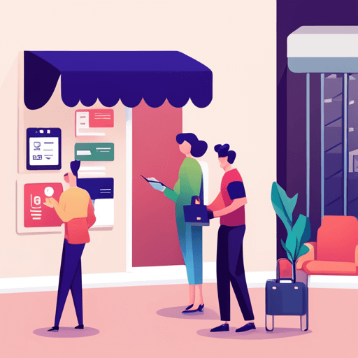 자동차-환급금-관련-이미지로-사람들이-은행-앞에-서있는-일러스트-이미지