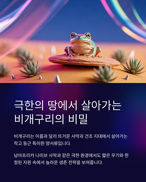 극한의 땅에서 살아가는 비개구리의 비밀