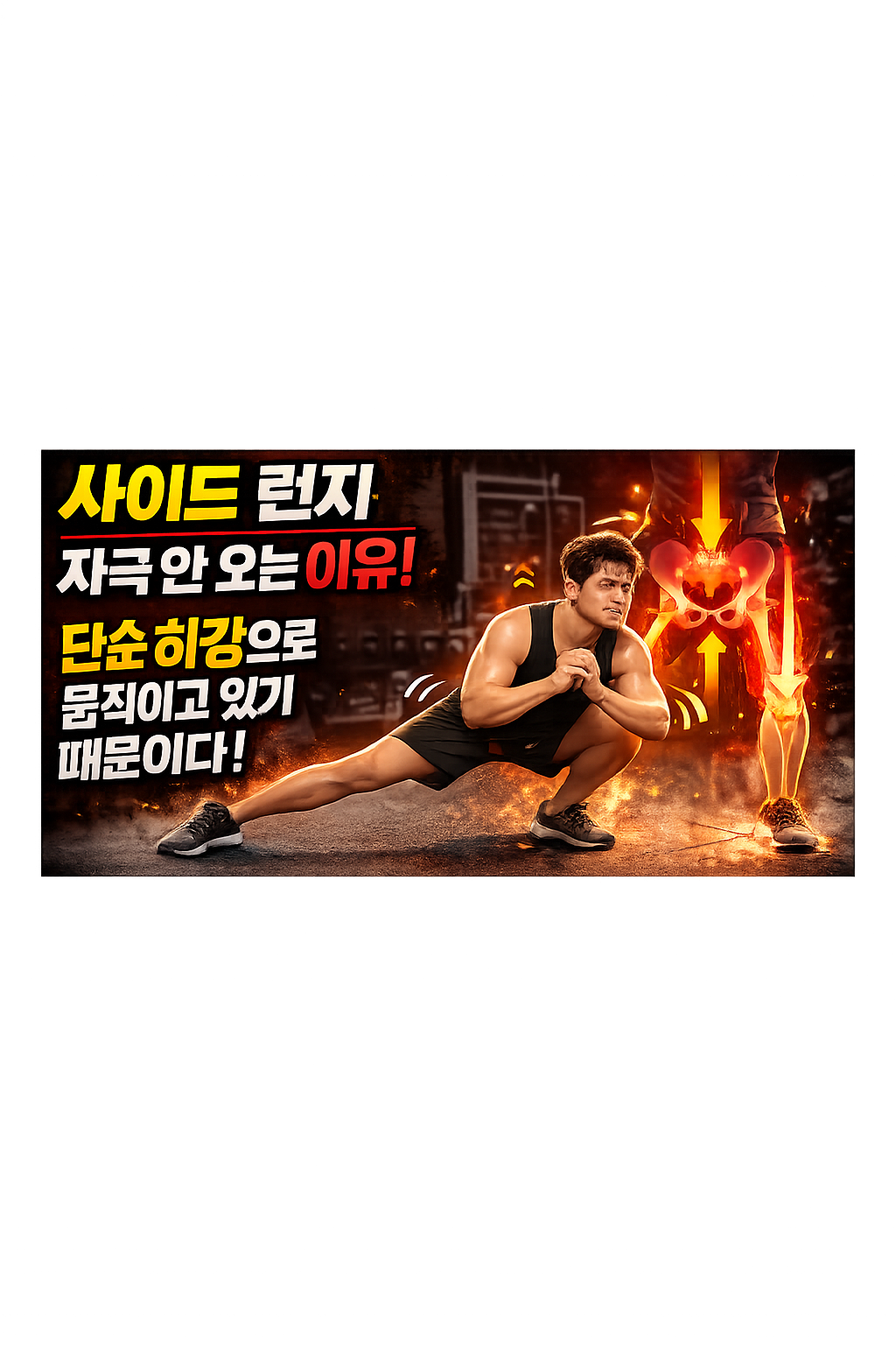 사이드 런지 자극 안 오는 이유